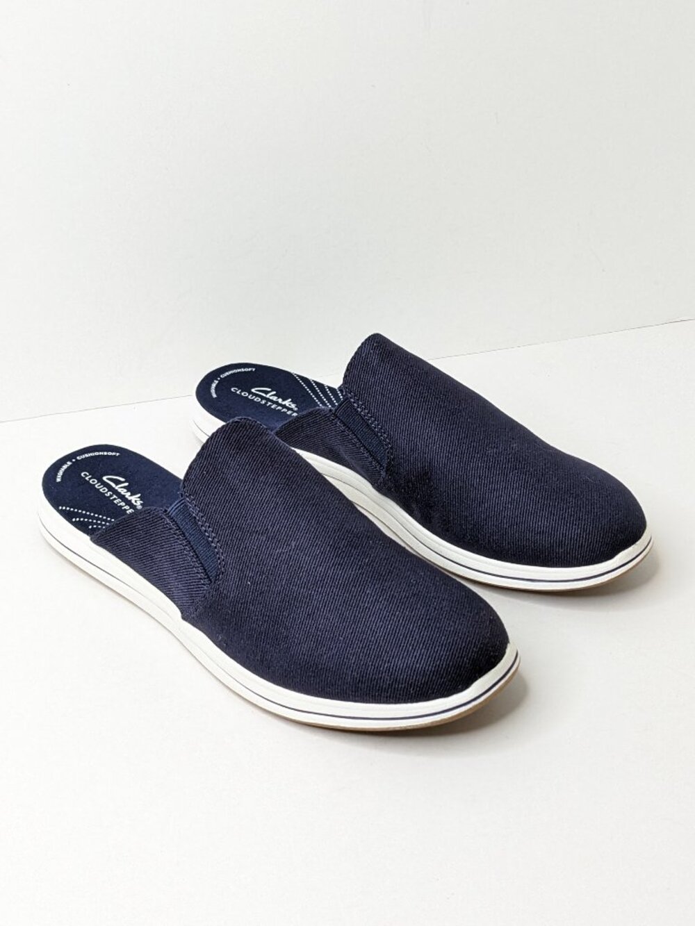 Clarks Breeze Shore Mule Navy Canvas Women's 12